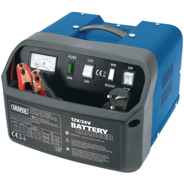 Draper Tools Batterieladegerät 30,5x29x21,5 cm 12/24 V 30 A