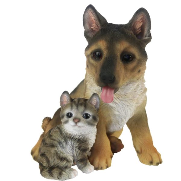 Esschert Design Hund und Katze Sitzend 15,4×15,4×18,5 cm