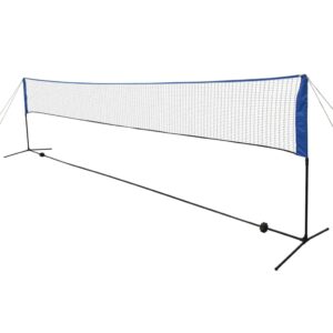 Badmintonnetz mit Federbällen 600×155 cm