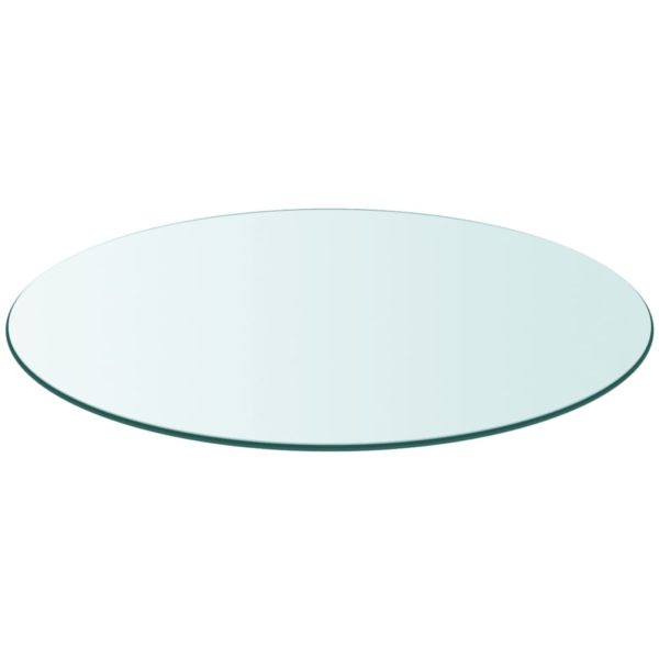 Tischplatte aus gehärtetem Glas rund 900 mm
