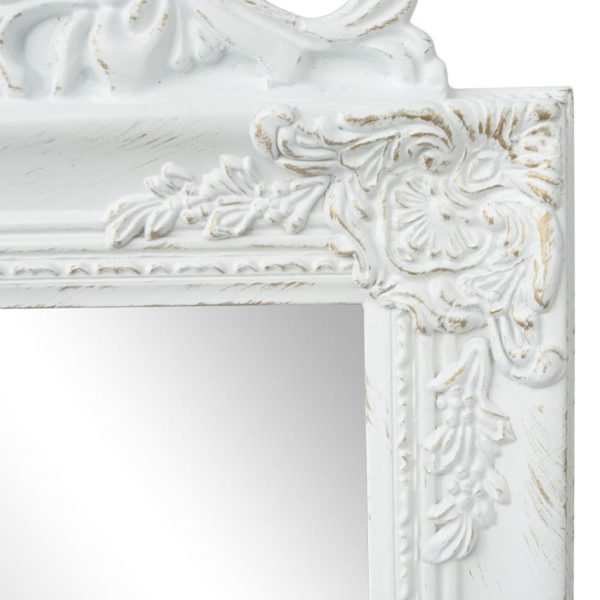 Standspiegel im Barock-Stil 160×40 cm Weiß