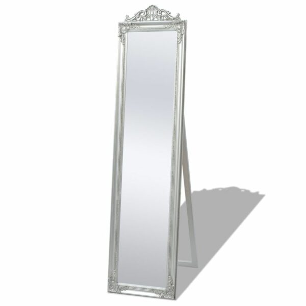 Standspiegel im Barock-Stil 160×40 cm Silber