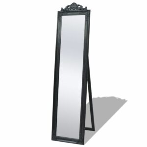 Standspiegel im Barock-Stil 160×40 cm Schwarz
