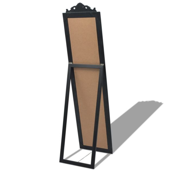 Standspiegel im Barock-Stil 160×40 cm Schwarz