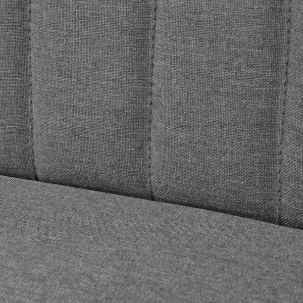 Sofa Stoff 117 x 55,5 x 77 cm Hellgrau