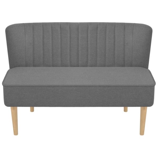 Sofa Stoff 117 x 55,5 x 77 cm Hellgrau