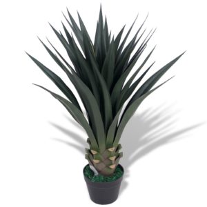 Künstliche Yucca-Pflanze mit Topf 90 cm Grün