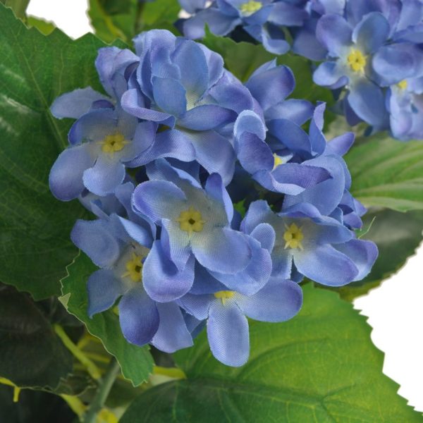 Künstliche Hortensie mit Topf 60 cm Blau