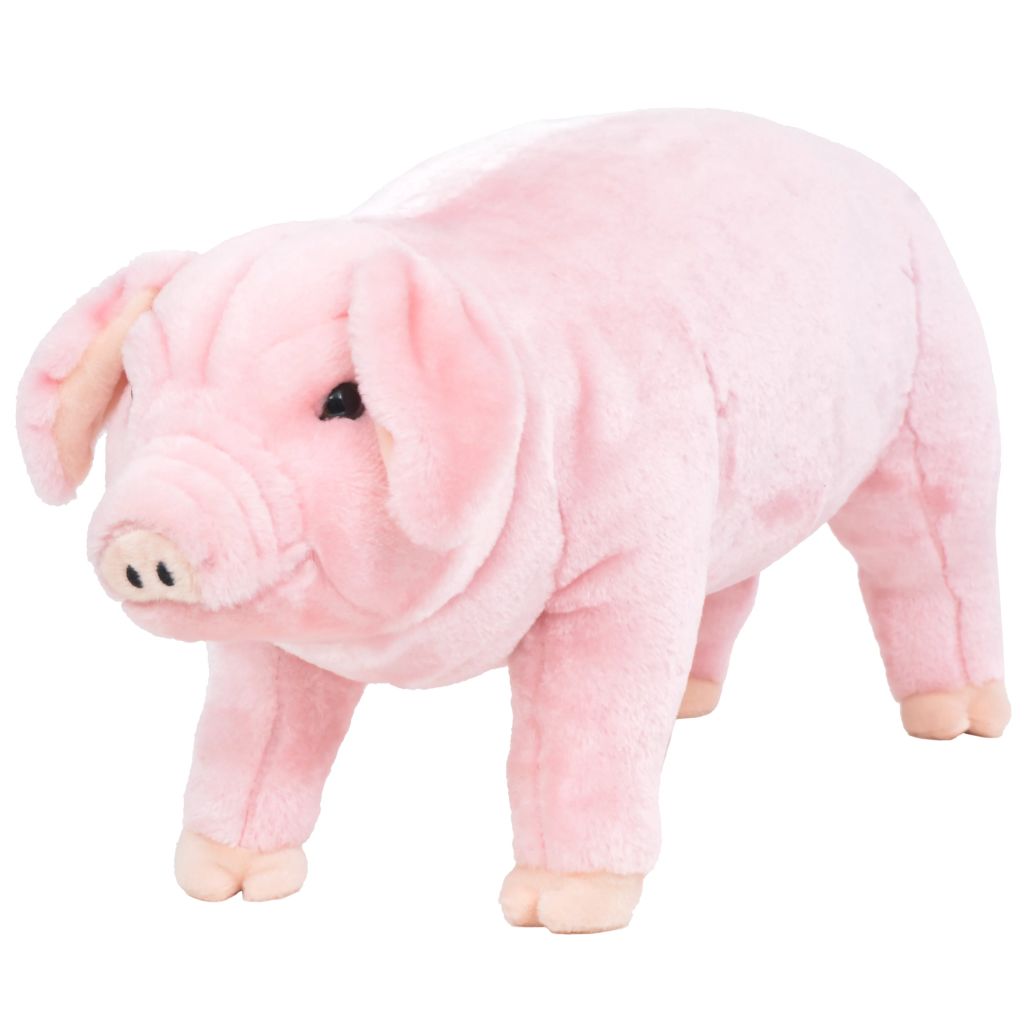 Plüschtier Kuscheltier Stoff Tier Schwein rosa stehend 21 cm 