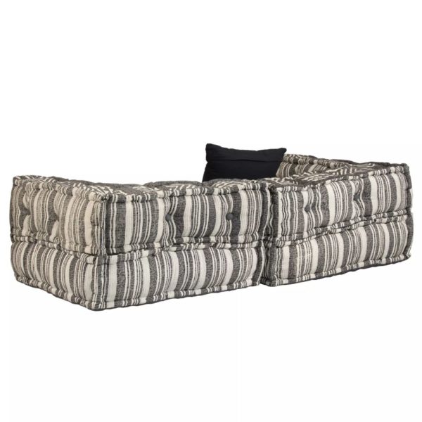 2-Sitzer Modulares Sofa mit Armlehnen Stoff gestreift