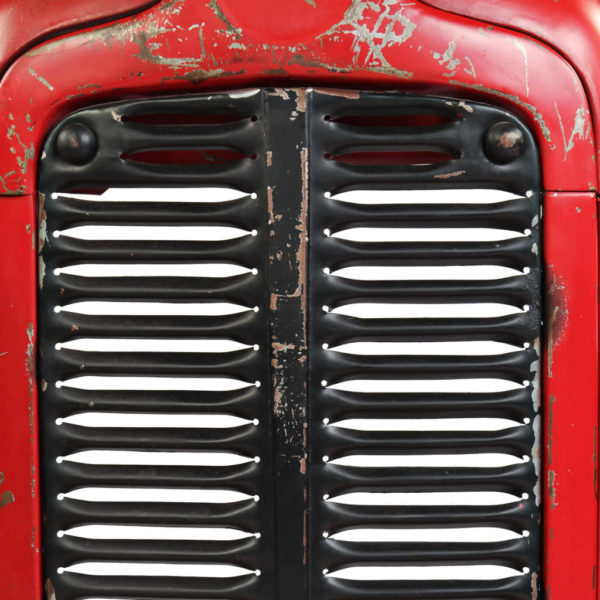 Bartisch Traktor Mangoholz Massiv Rot 60 x 60 x 107 cm