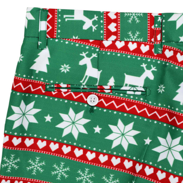 2-tlg. Weihnachtsanzug mit Krawatte Herren Größe 52 Grün