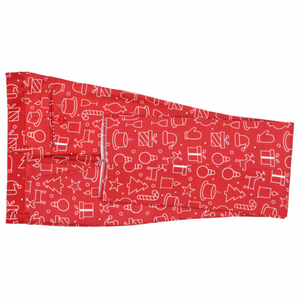 2-tlg. Weihnachtsanzug mit Krawatte Herren Größe 48 Rot