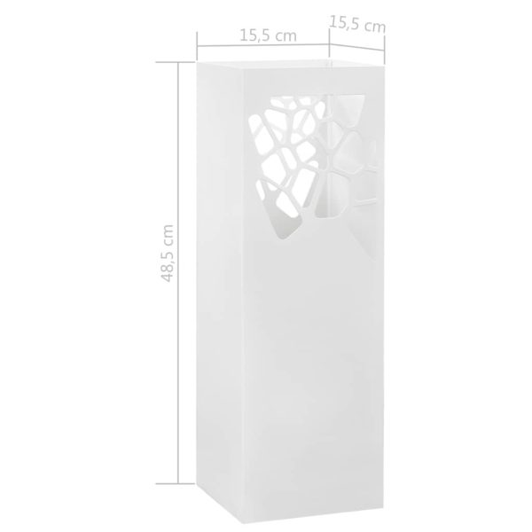 Regenschirmständer Steinen-Design Stahl Weiß