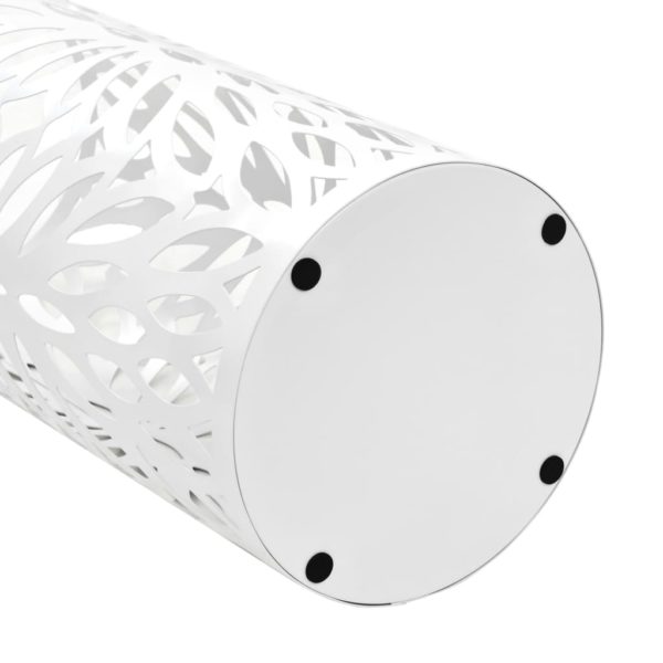 Regenschirmständer Blattmotiv Stahl Weiß