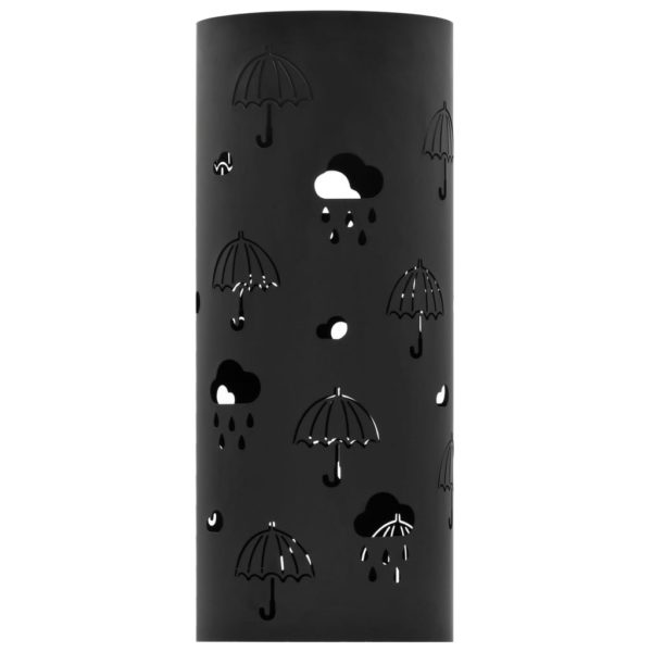 Regenschirmständer Regenschirm-Motiv Stahl Schwarz