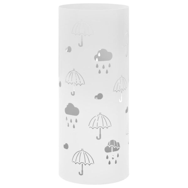 Regenschirmständer Regenschirm-Motiv Stahl Weiß