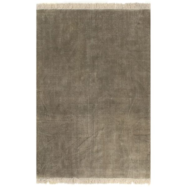 Kelim-Teppich Baumwolle 160×230 cm Taupe