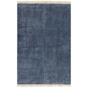 Kelim-Teppich Baumwolle 120×180 cm Blau