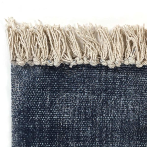 Kelim-Teppich Baumwolle 200×290 cm Blau