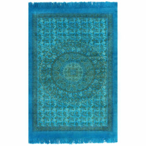 Kelim-Teppich Baumwolle 120×180 cm mit Muster Türkis