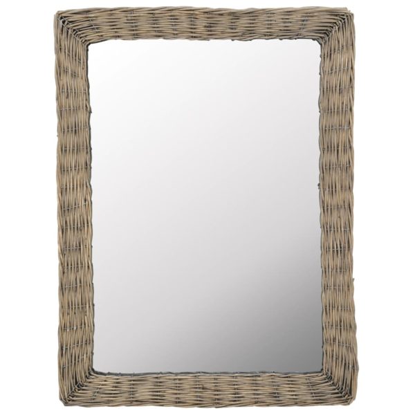 Spiegel Korbweide Braun 60×80 cm