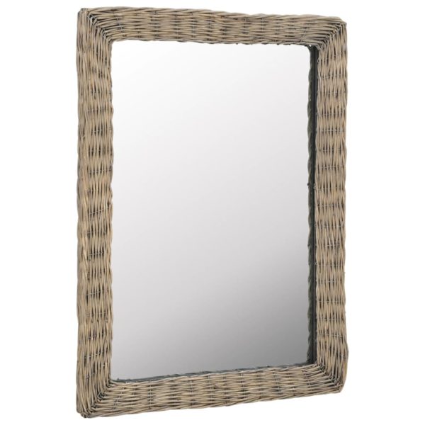 Spiegel Korbweide Braun 60×80 cm