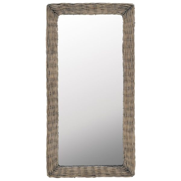 Spiegel Korbweide Braun 50×100 cm