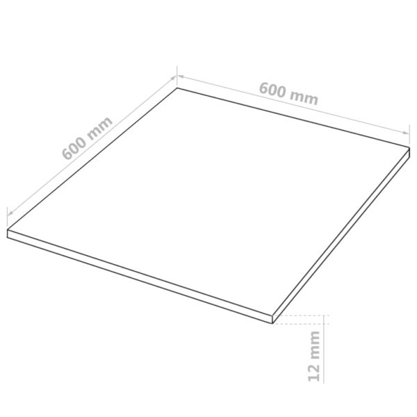 MDF-Platten 4 Stück Quadratisch 60×60 cm 12 mm