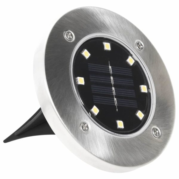 Solar-Bodenleuchten 8 Stk. LED-Leuchtmittel Warmweiß