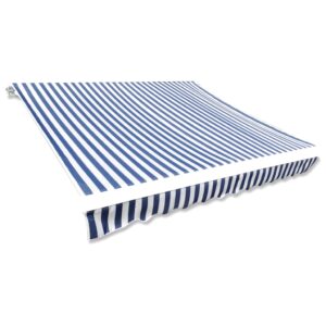 Markisenbespannung Canvas Blau & Weiß 350×250 cm