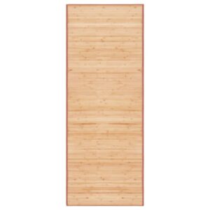 Teppich Bambus 80×200 cm Braun
