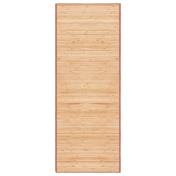 Teppich Bambus 80×200 cm Braun