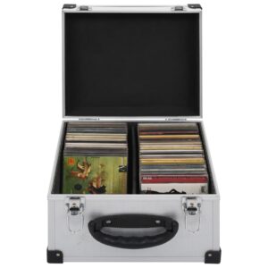 CD-Koffer für 40 CDs Aluminium ABS Silbern