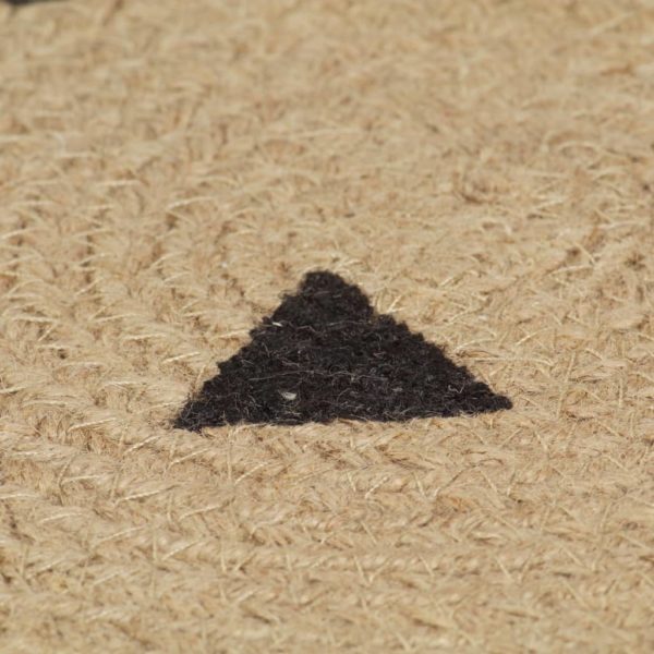 Teppich Handgefertigt Jute mit Dreiecksmuster 90 cm