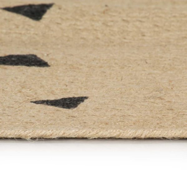 Teppich Handgefertigt Jute mit Dreiecksmuster 90 cm