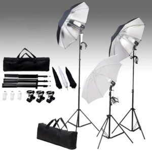 Studiobeleuchtung-Set 24 Watt Stative & Schirme