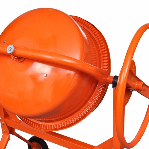 Betonmischer Zementmischmaschine 140 L 650 W Stahl Orange