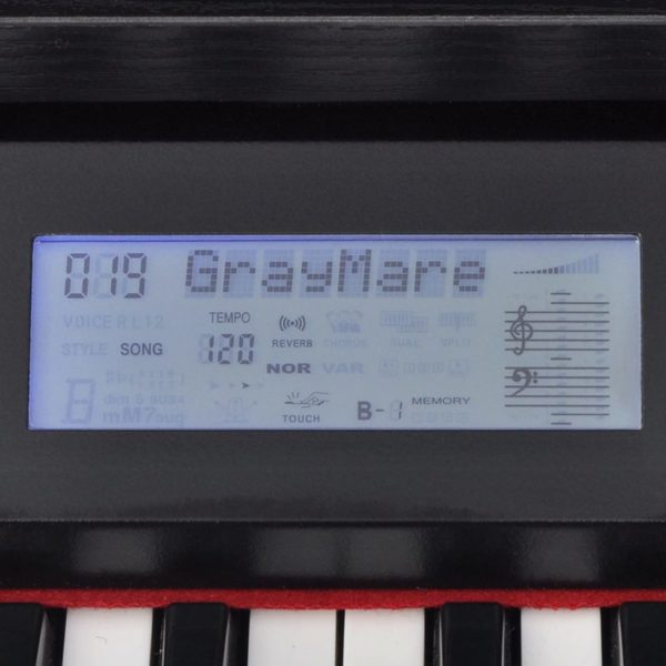 Digitalpiano mit 88 Tasten und Pedalen Schwarz Melaminplatte