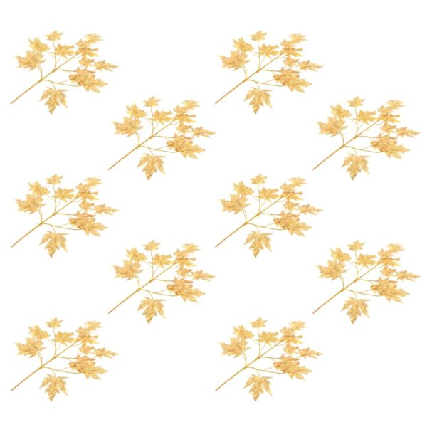 Künstliche Blätter Ahorn 10 Stk. Golden 75 cm