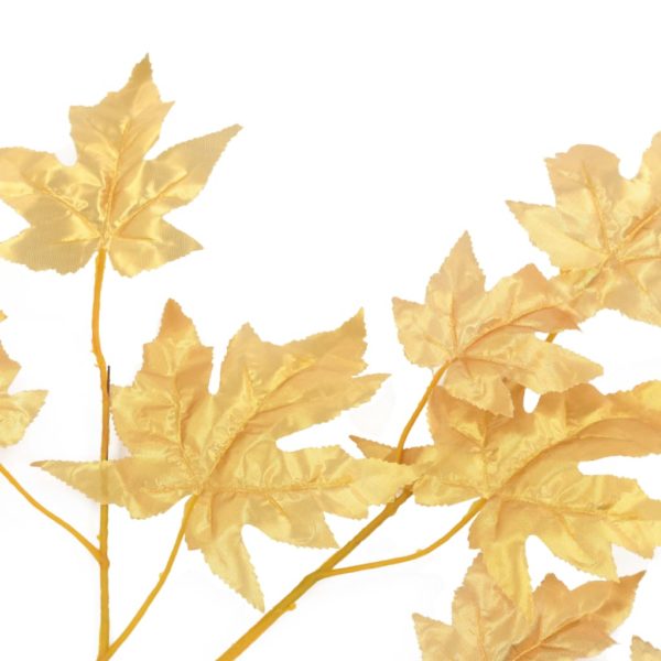 Künstliche Blätter Ahorn 10 Stk. Golden 75 cm