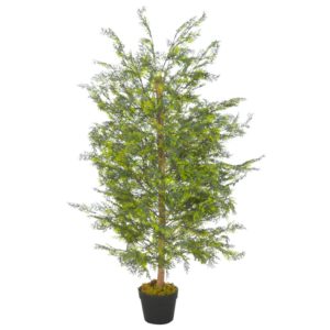 Künstliche Pflanze Zypresse mit Topf Grün 120 cm
