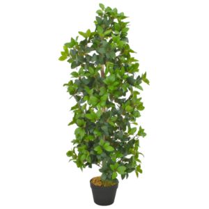 Künstliche Pflanze Lorbeerbaum mit Topf Grün 120 cm