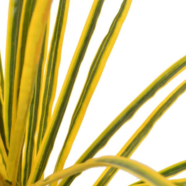 Künstliche Pflanze Dracaena mit Topf Gelb 125 cm