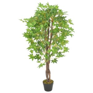 Künstliche Pflanze Ahornbaum mit Topf Grün 120 cm