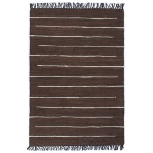 Handgewebter Chindi-Teppich Baumwolle 160×230 cm Braun