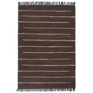 Handgewebter Chindi-Teppich Baumwolle 200×290 cm Braun