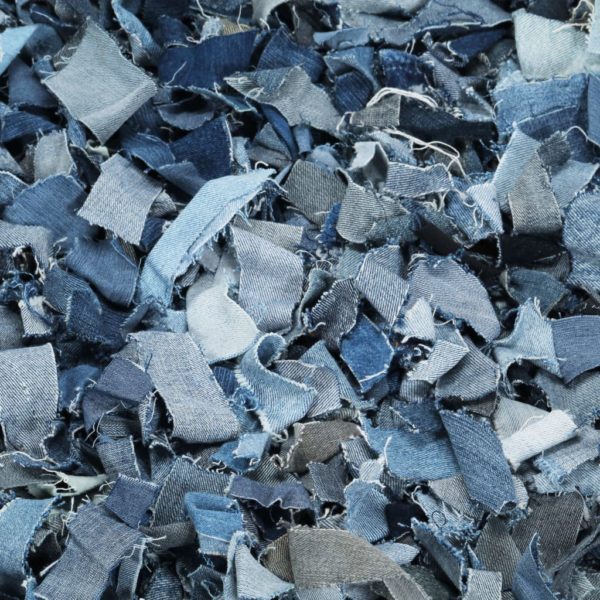 Shaggy-Teppich Denim 80 x 160 cm Blau