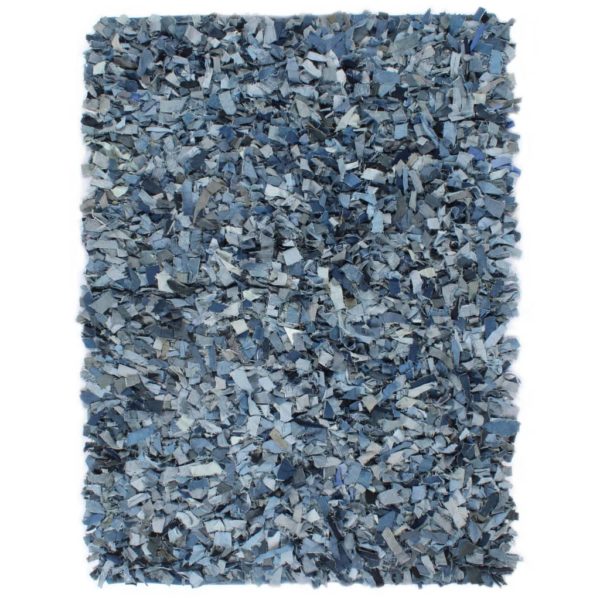 Shaggy-Teppich Denim 120 x 170 cm Blau