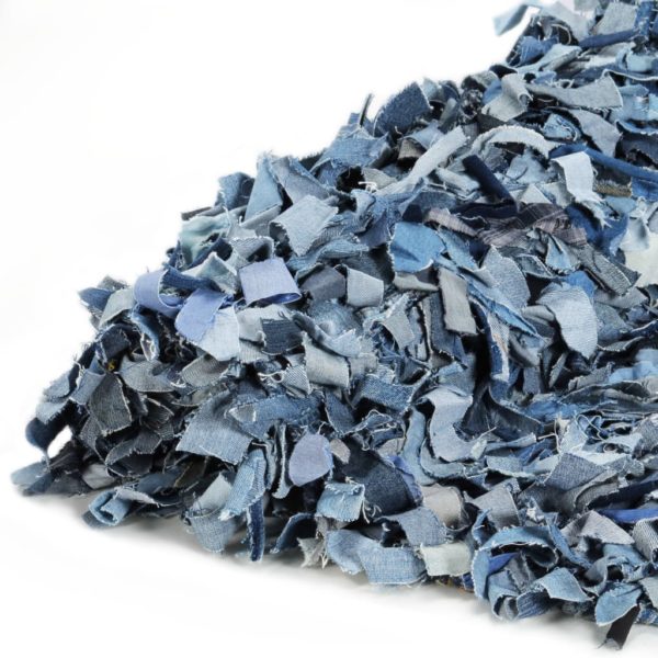 Shaggy-Teppich Denim 160 x 230 cm Blau